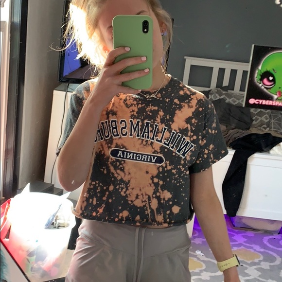 cropped bleached tee - Picture 3 of 4